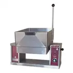 Crown Tilting Skillet, electric, countertop, 12 gallon capacity, manual tilt, 10 gauge 304 stainless steel rectangular pan, side pivots, tilt interlock, integrally mounted controls, high temperature shut-off, stainless steel construction, 9.0kW, cCSAus, NSF