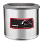 Winco Food Warmer, electric, 7 qt., 11" dia. x 9-1/2"H, round, wet operation, heats up to 212°F (100°C), (3) settings: low = 140°F / medium = 170°F / high = 200°F, stainless steel, 120v/50/60/1-ph, 4.6 amp, 0.55kW, cETLus, ETL-Sanitation (Qty Break = 1 each)